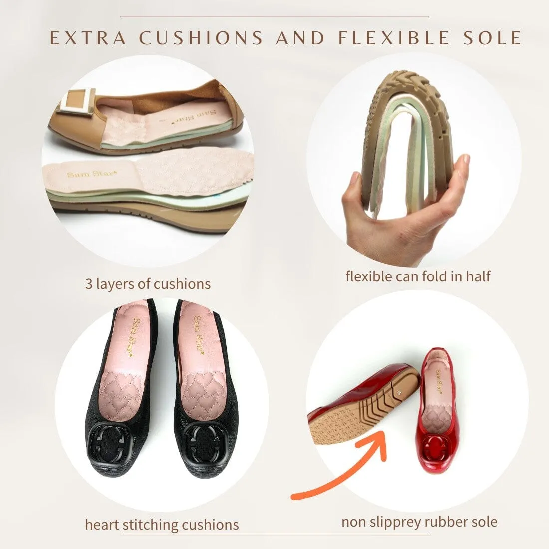 17W01 Leather buckle pumps with extra cushions (SALE)