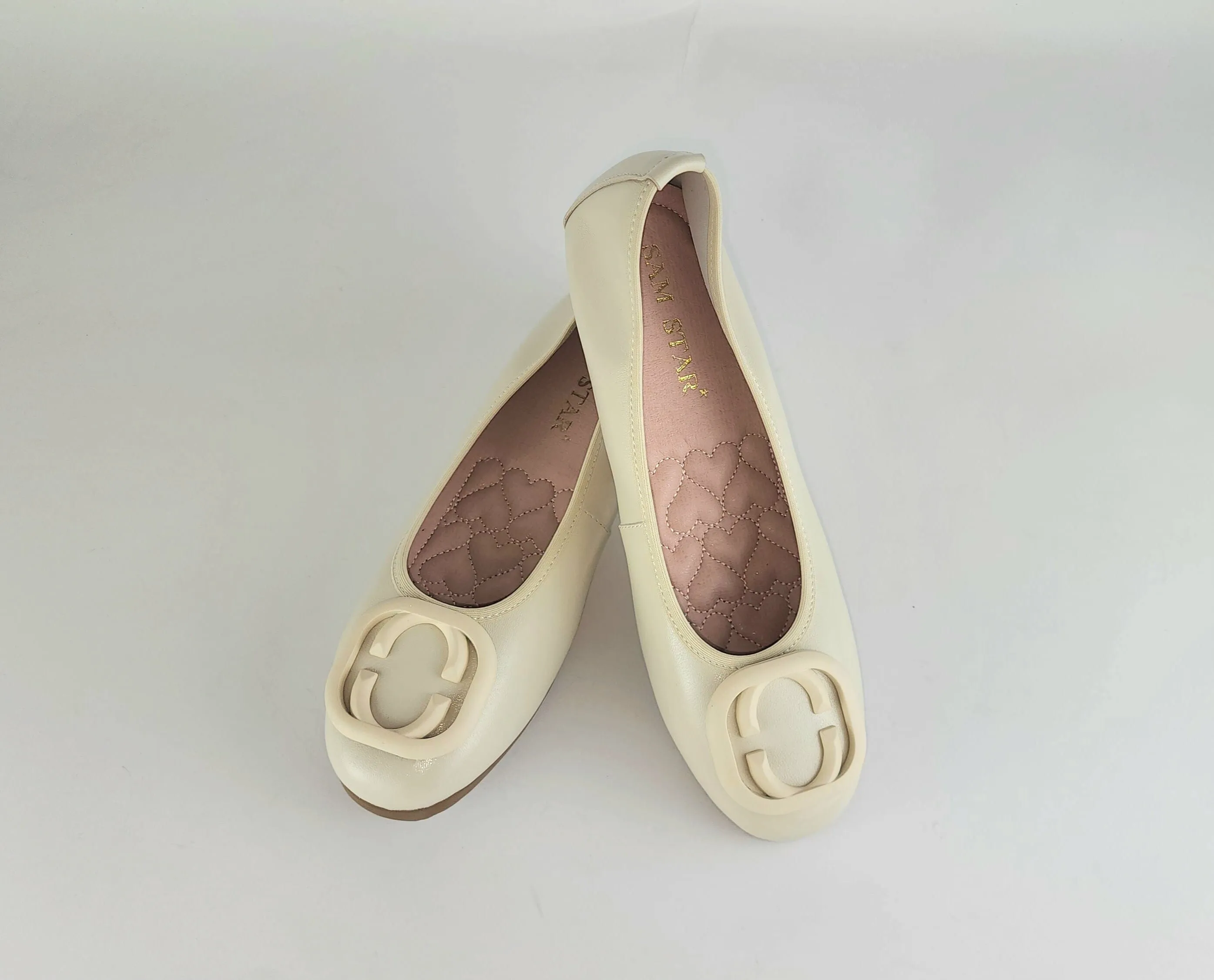 17W01 Leather buckle pumps with extra cushions (SALE)