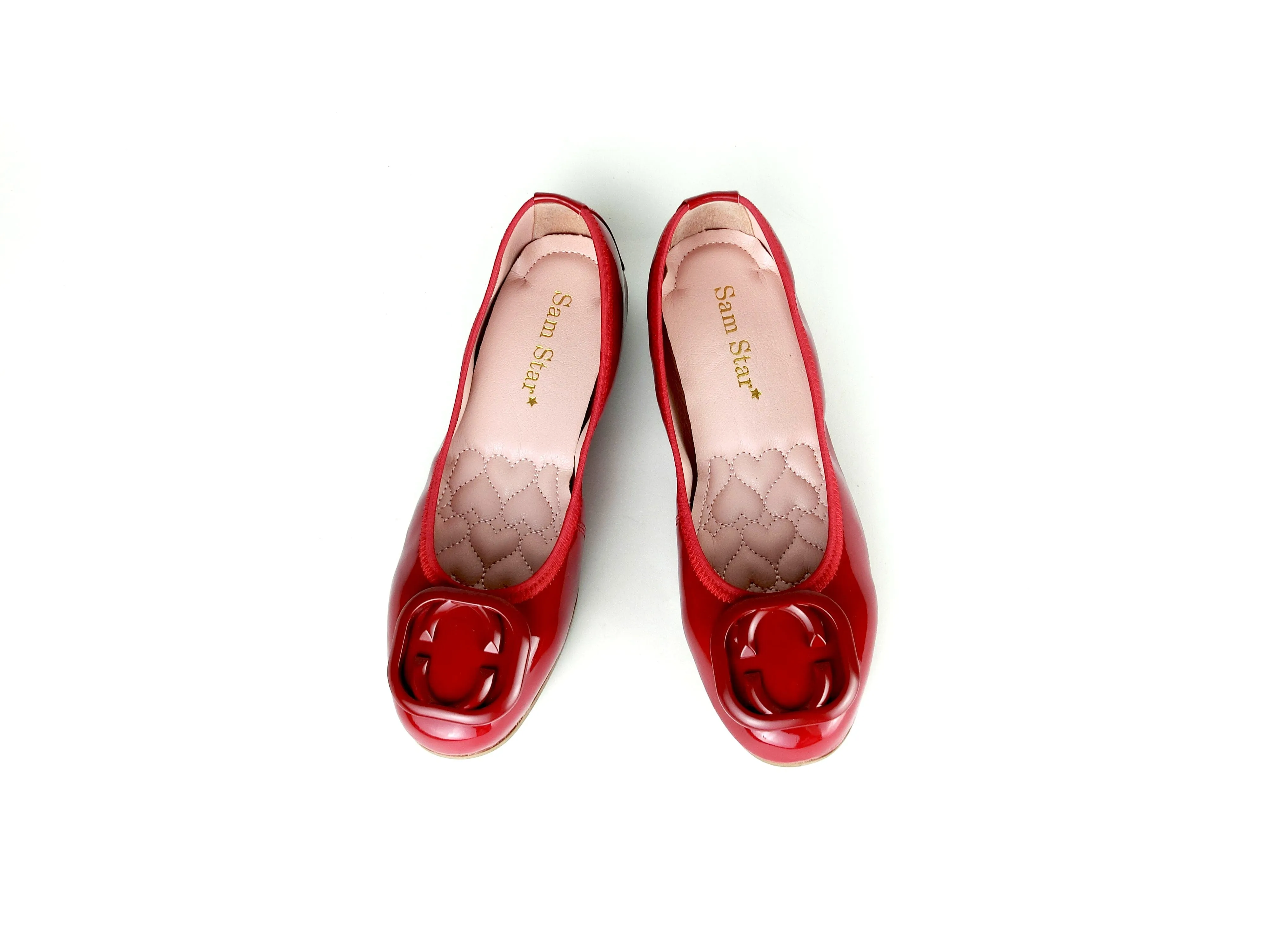 17W01 Leather buckle pumps with extra cushions (SALE)