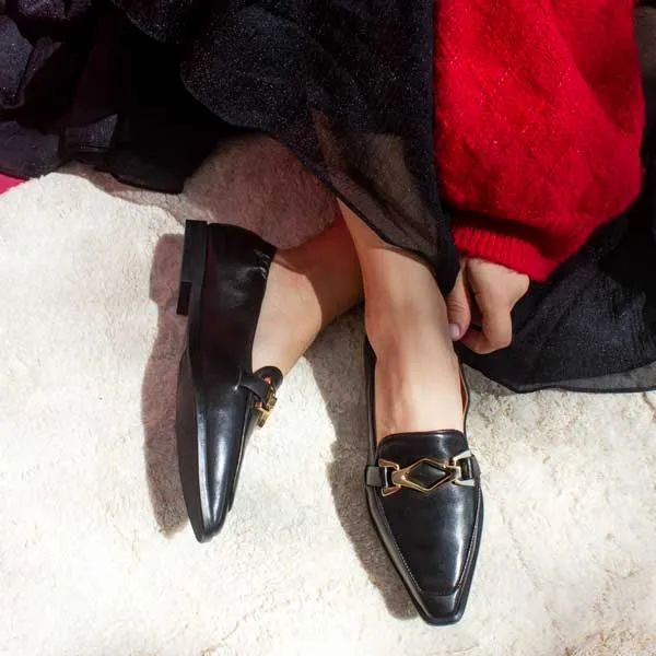 A5512 Black | Leather loafer