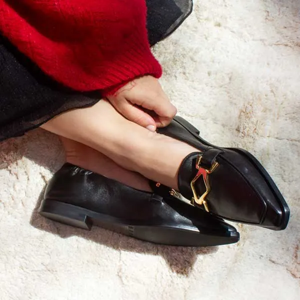 A5512 Black | Leather loafer
