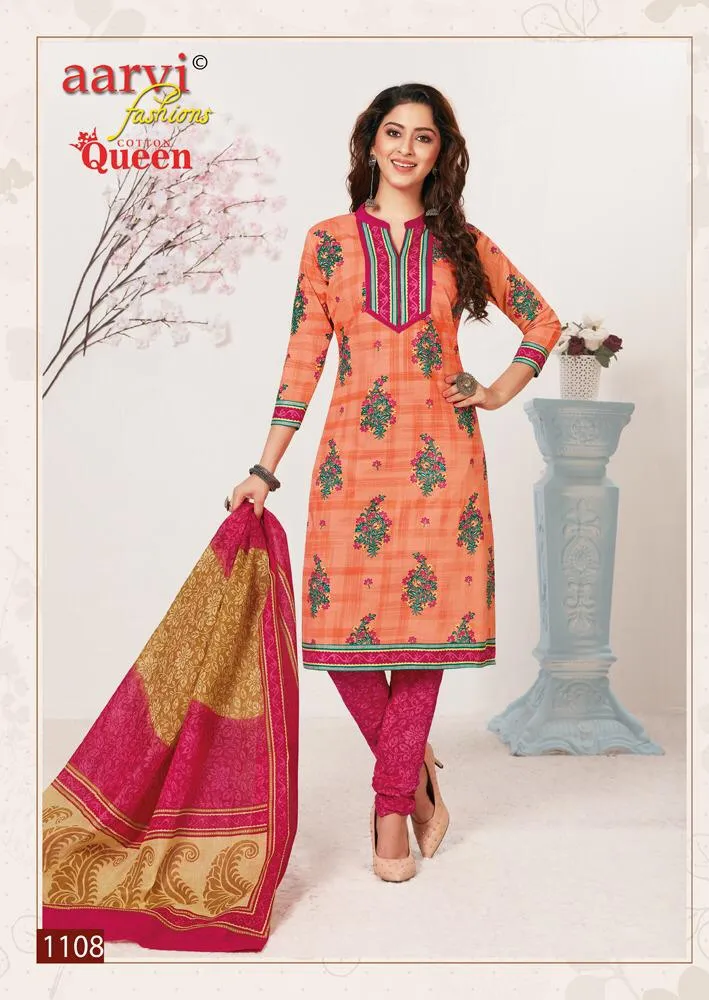 Aarvi Fashion Cottton Queen Casual Daily Wear Salwar Suits Collection
