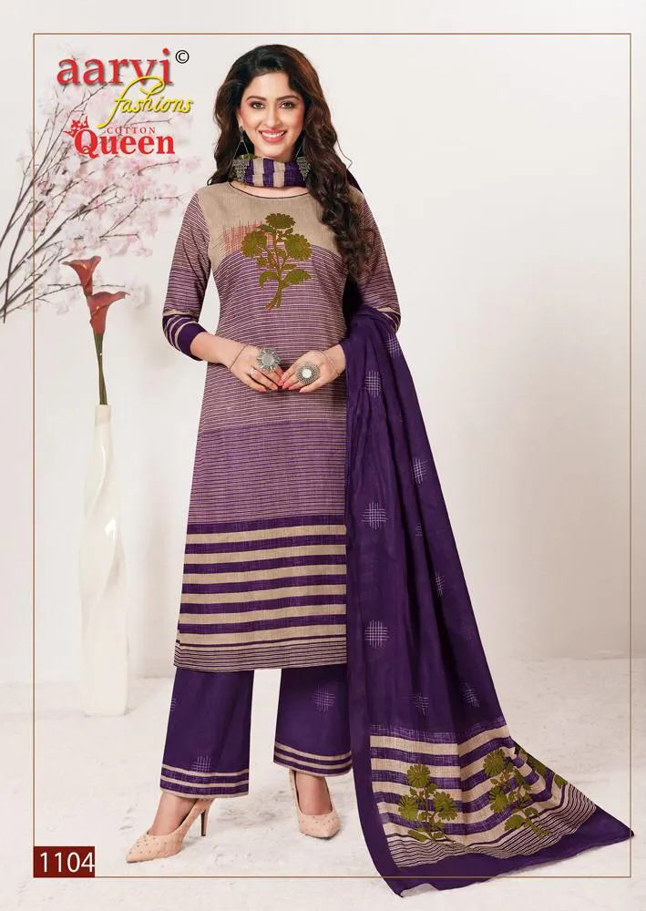 Aarvi Fashion Cottton Queen Casual Daily Wear Salwar Suits Collection