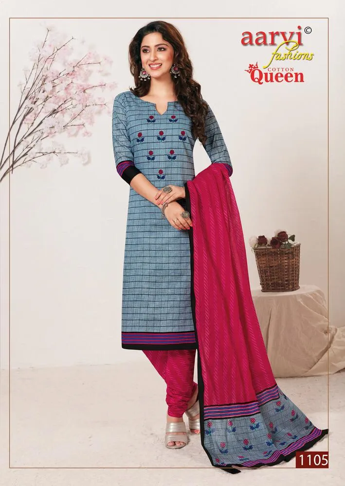 Aarvi Fashion Cottton Queen Casual Daily Wear Salwar Suits Collection