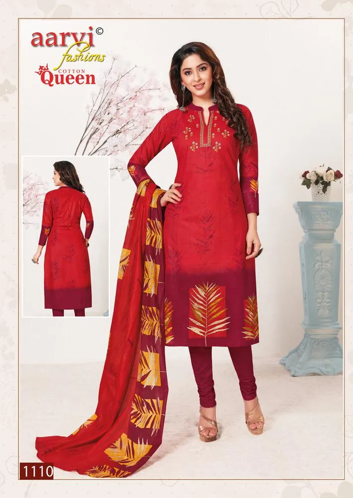 Aarvi Fashion Cottton Queen Casual Daily Wear Salwar Suits Collection