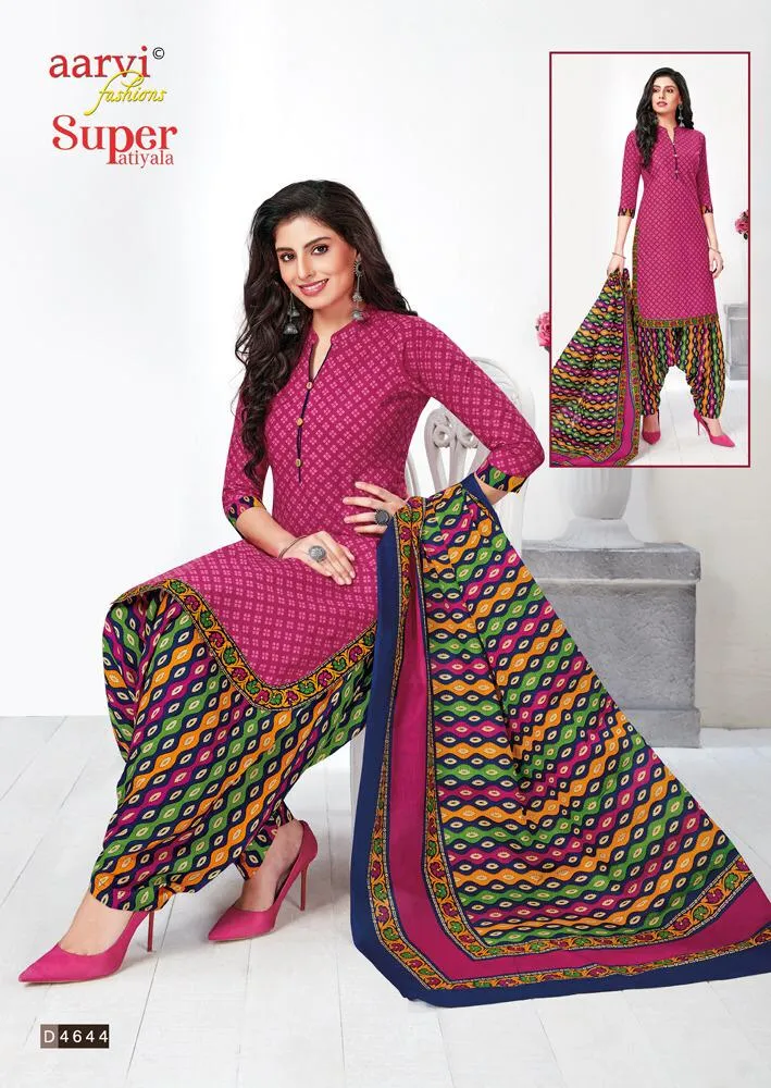 Aarvi Fashion Present Super Patiyala Casual  Cotton Daily Wear Salwar Suits