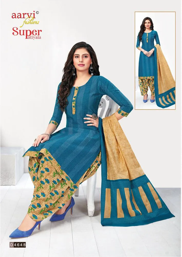 Aarvi Fashion Present Super Patiyala Casual  Cotton Daily Wear Salwar Suits