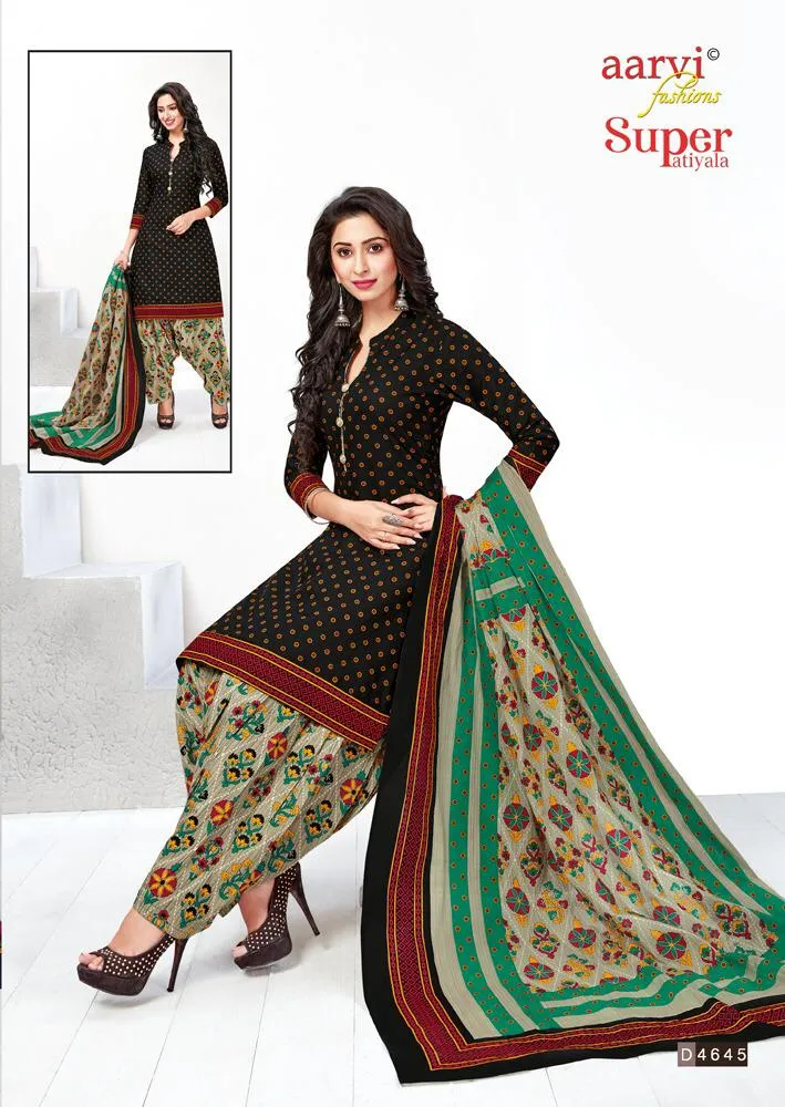Aarvi Fashion Present Super Patiyala Casual  Cotton Daily Wear Salwar Suits