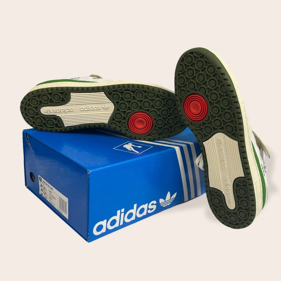 Adidas originals Forum 84 low trainers - Green/Cream