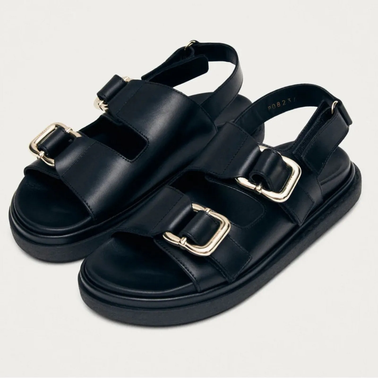 Alohas Harper Leather Chunky Buckle Sandals (W11) - (W11.5)
