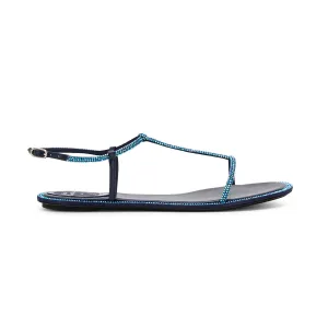 Amalia Two Strap Strass Flat Sandals