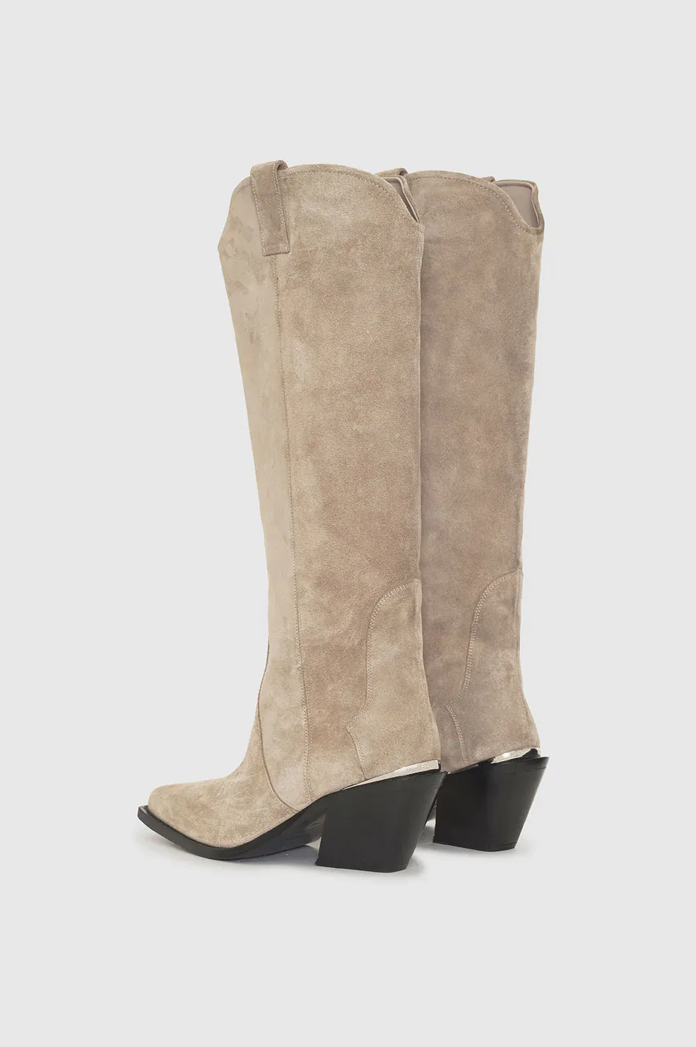 Anine Bing - Tall Tania Boots in Ash Grey Suede