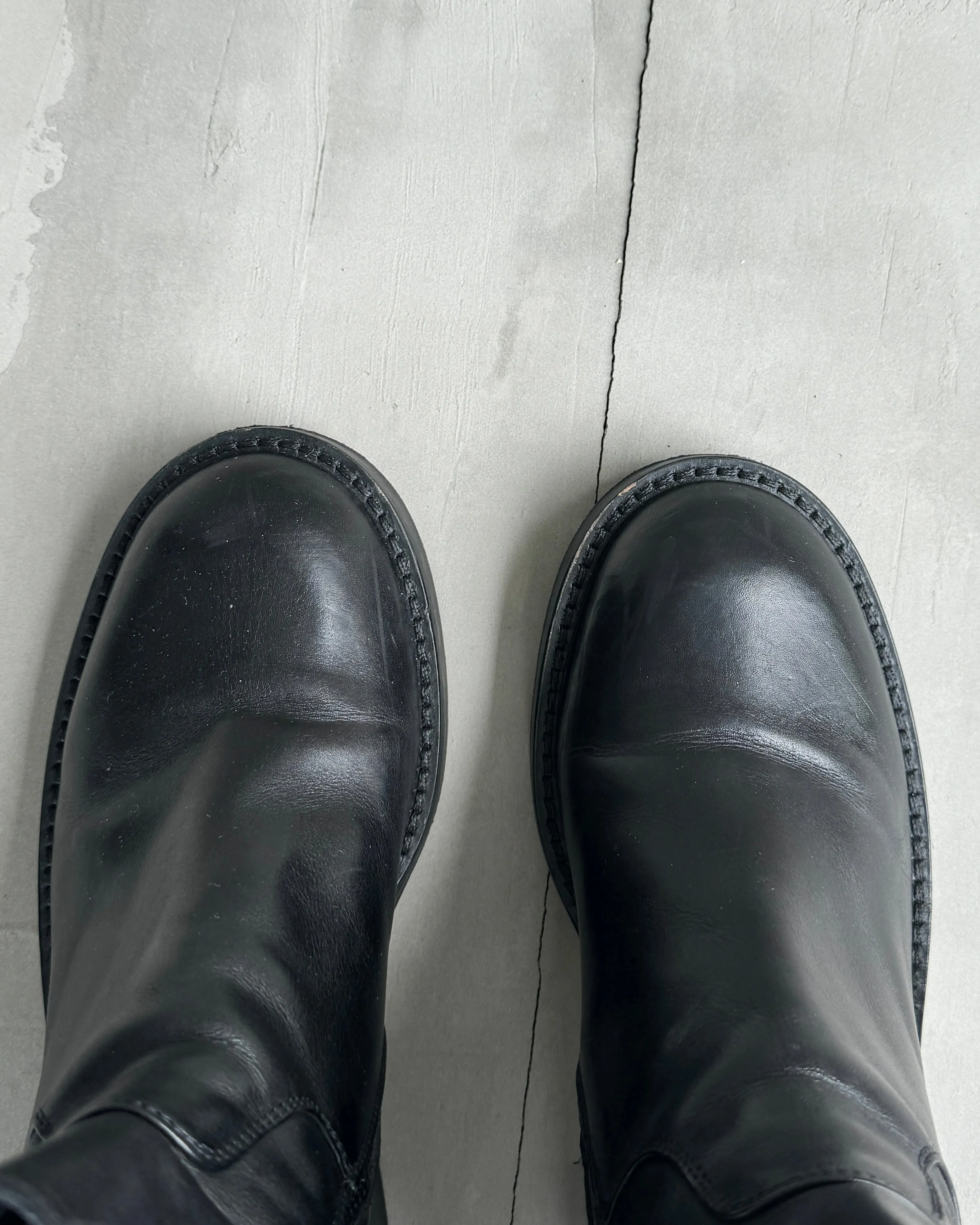 ANN DEMEULEMEESTER HEELED LEATHER BOOT - EU 41