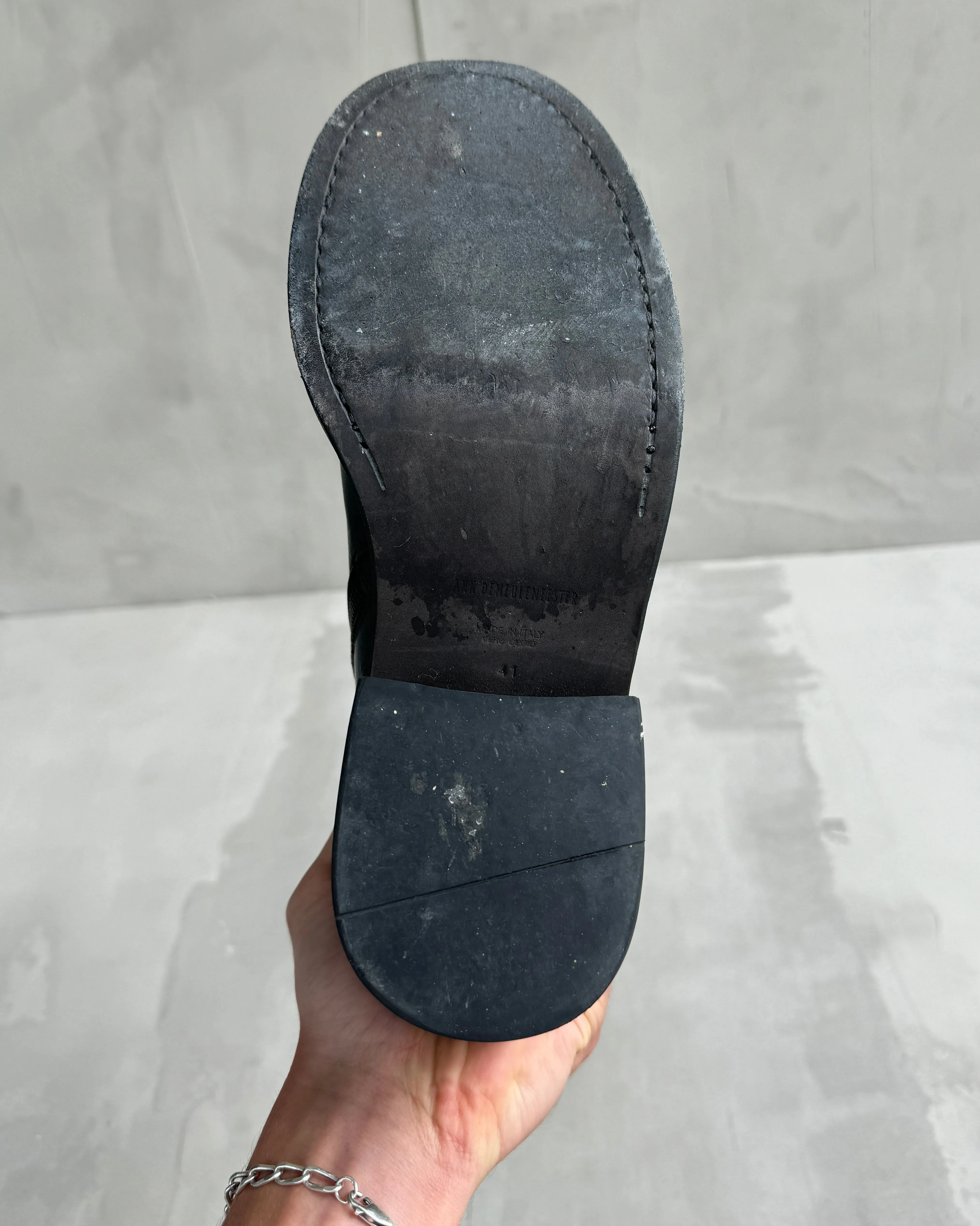 ANN DEMEULEMEESTER HEELED LEATHER BOOT - EU 41