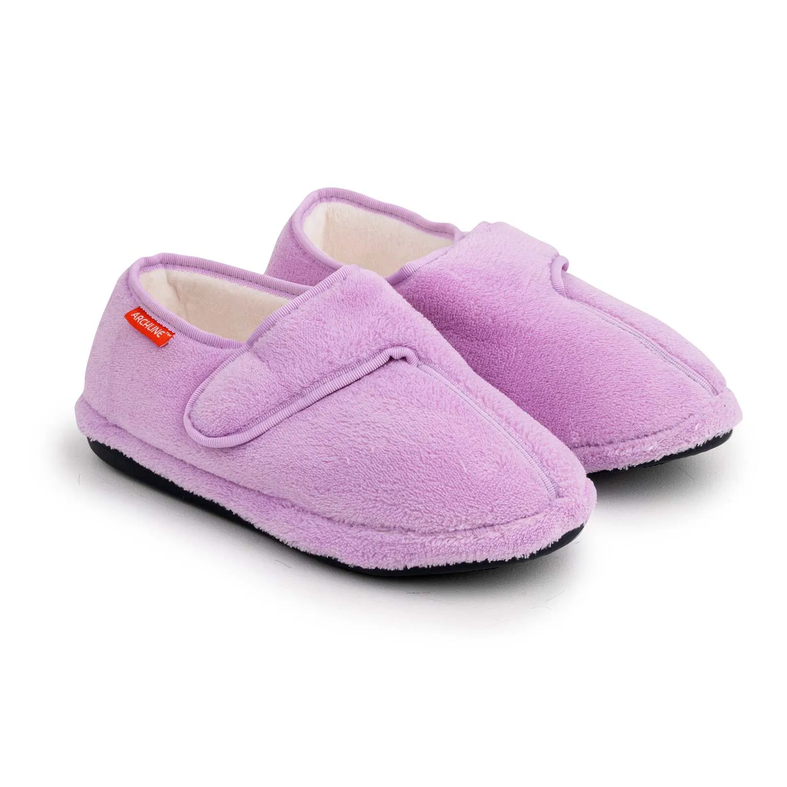 ARCHLINE Orthotic Plus Slippers Closed Scuffs Pain Relief Moccasins - Lilac - EU 36