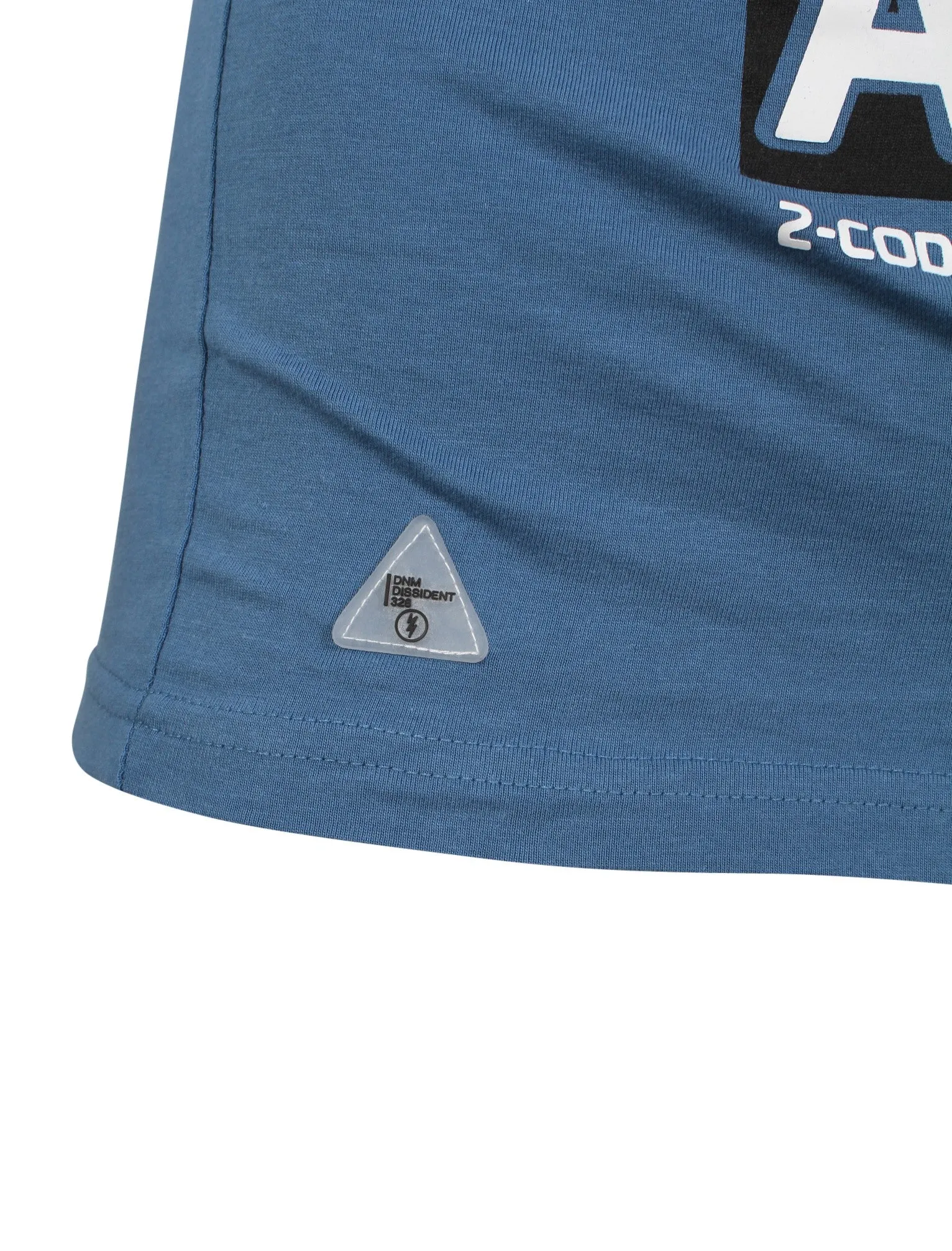 Arrow Crane Motif Print T-Shirt in Vintage Blue - Dissident