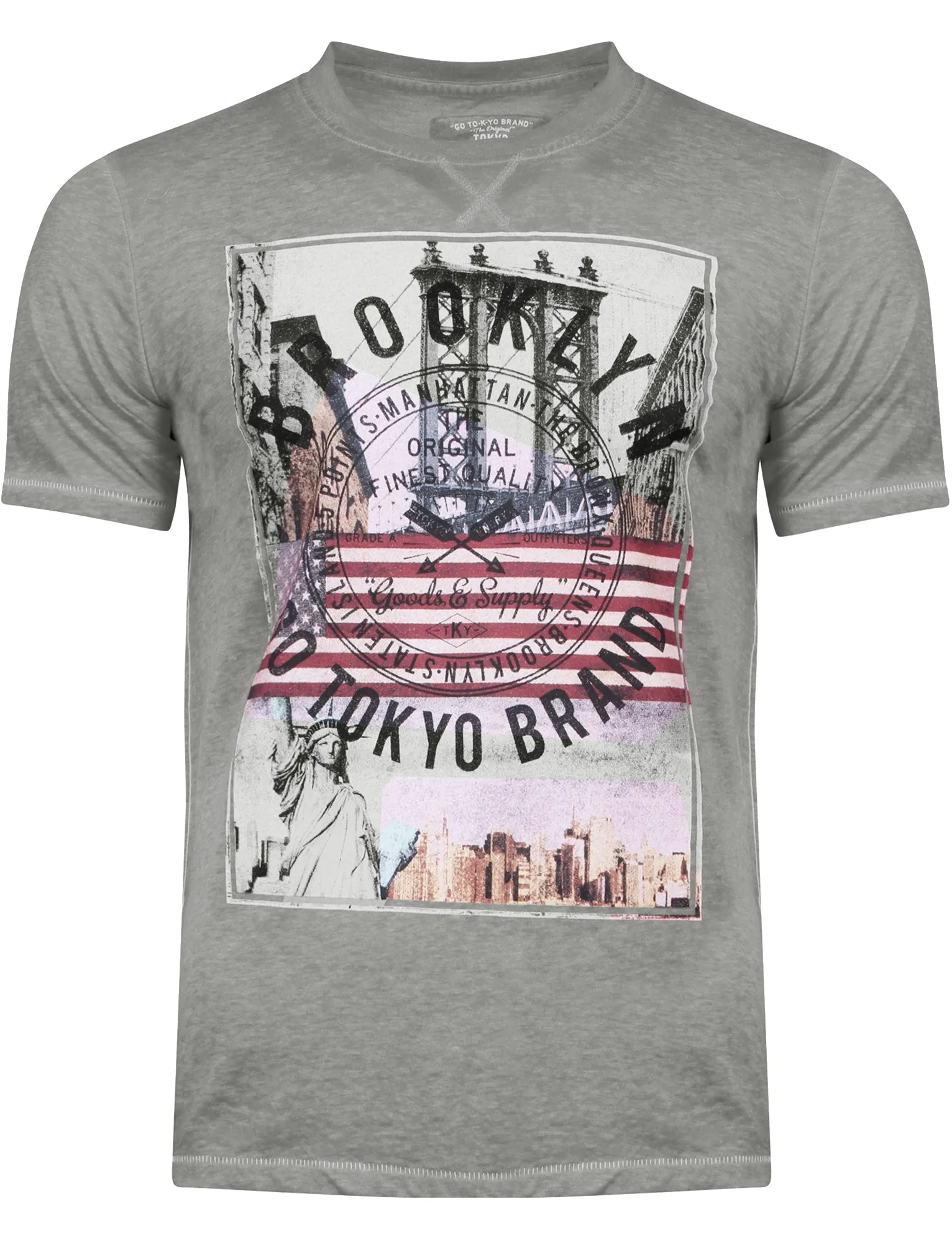 Auburn Point Burnout T-Shirt in Pewter Grey - Tokyo Laundry