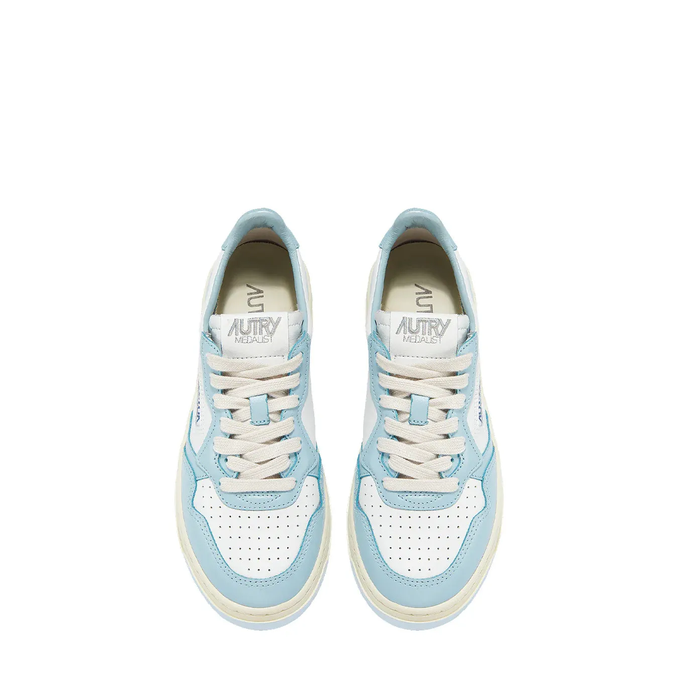 Autry Womens Medalist Low Trainer Leather / Leather - White /Blue