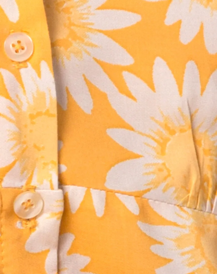 Auvaly Slip Dress in Sunkissed Floral Yellow