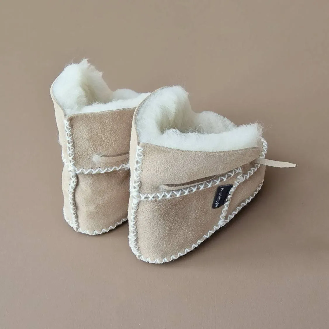 Baby - Lammy Booties - Light Beige