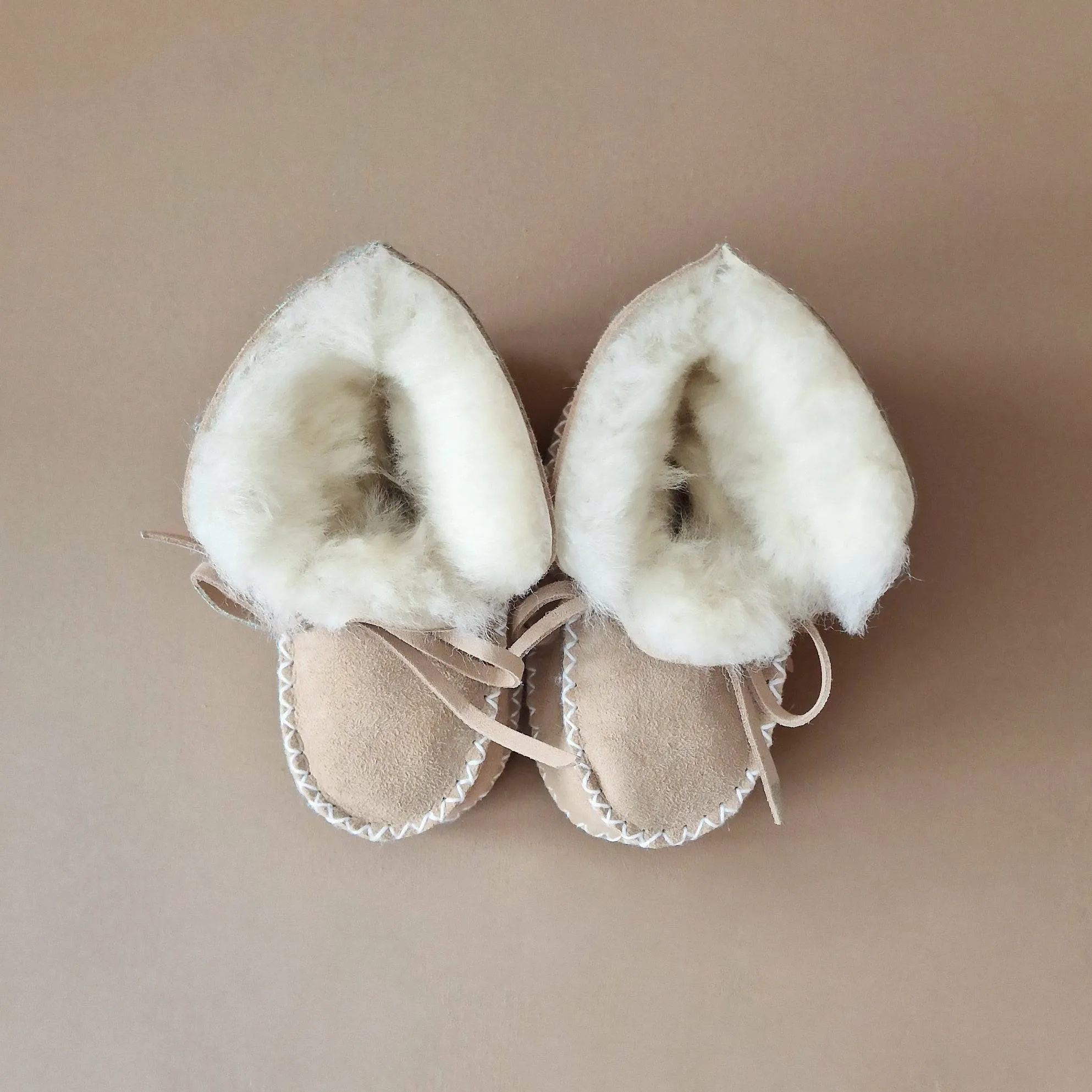 Baby - Lammy Booties - Light Beige