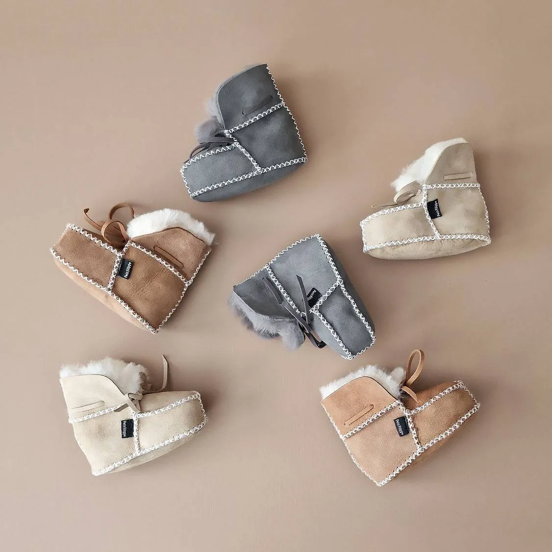 Baby - Lammy Booties - Light Beige