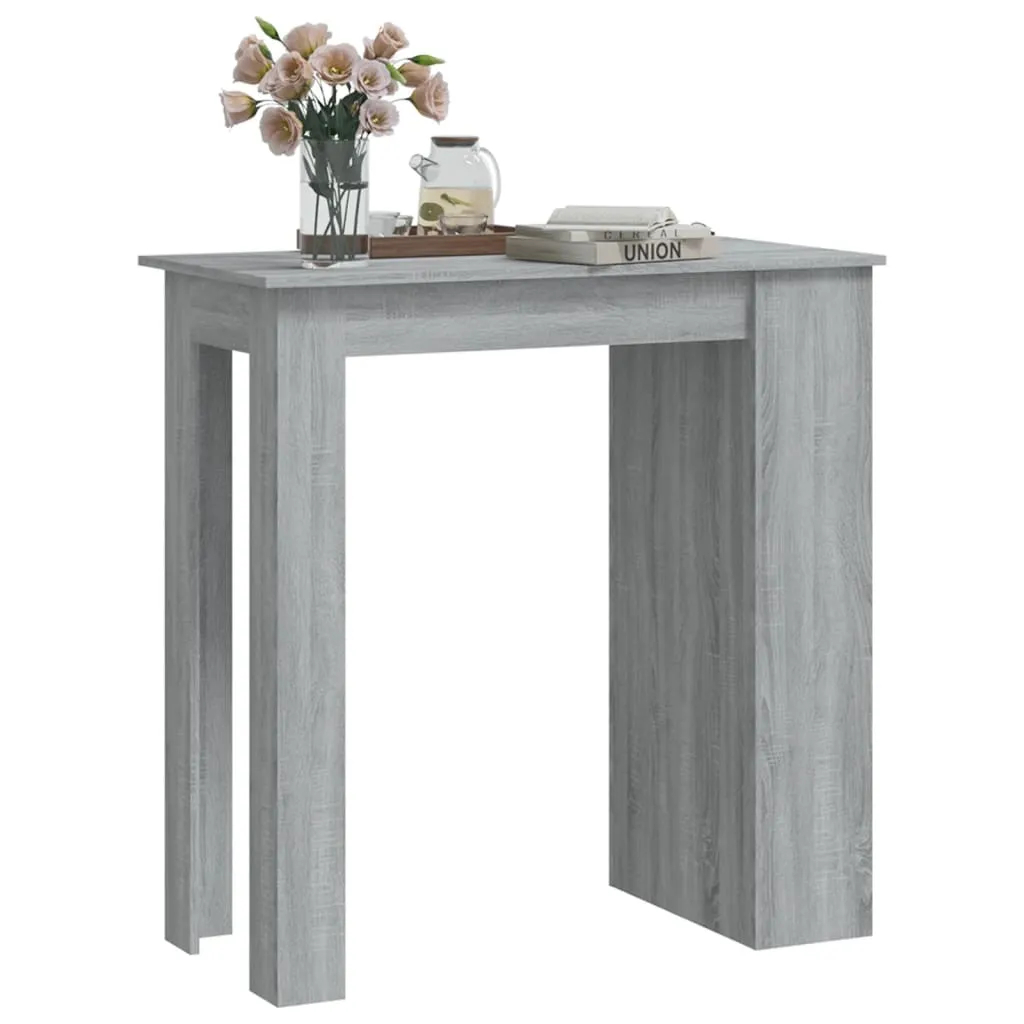 Bar Table with Storage Rack Grey Sonoma 102x50x103.5cm Engineered Wood