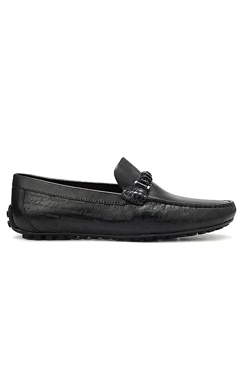 Black Signato Leather Moccasins