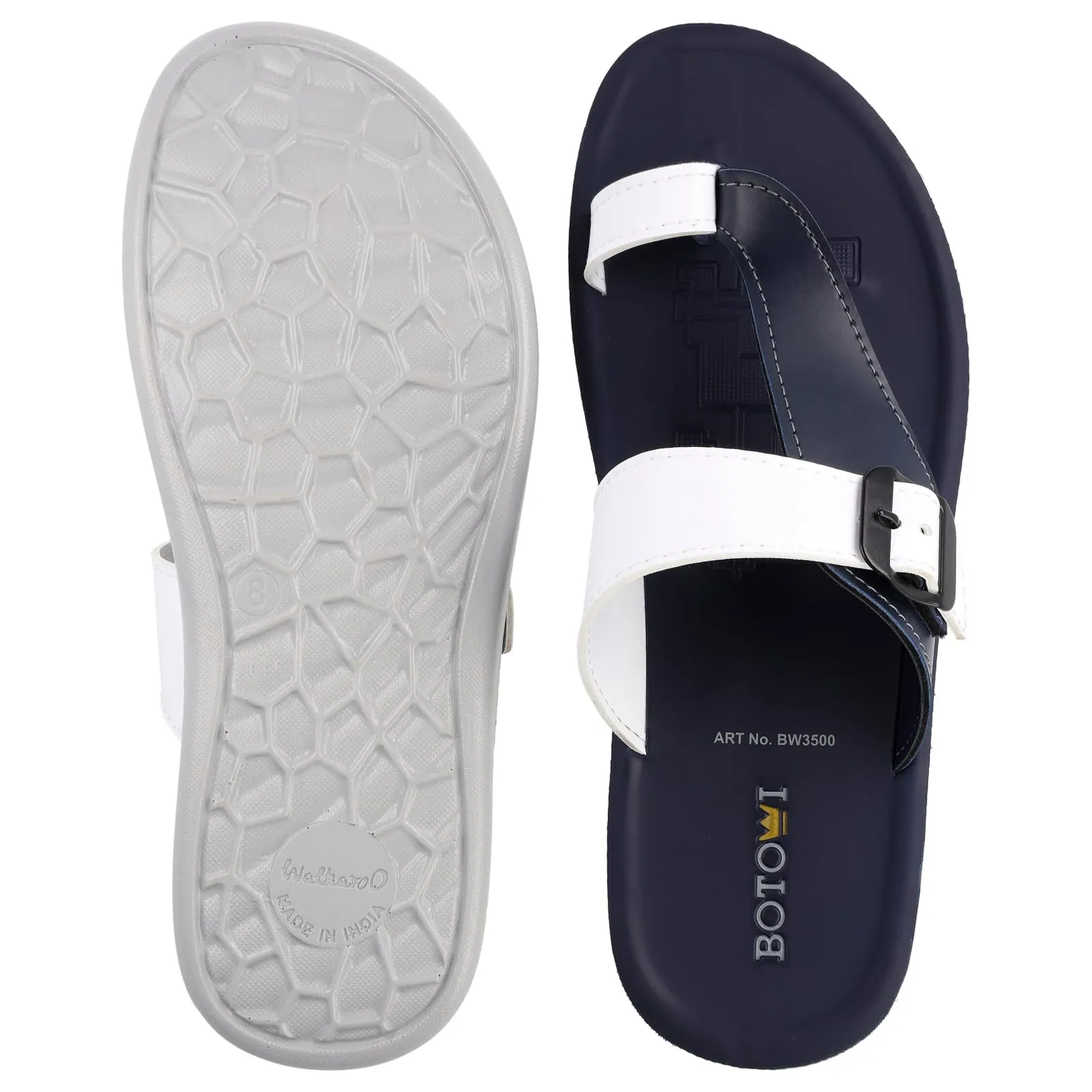 BOTOWI Men's Daily Wear Sandal - BW3500 Blue White