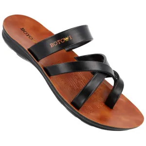 BOTOWI Men's Daily Wear Sandal - BW3504 Black