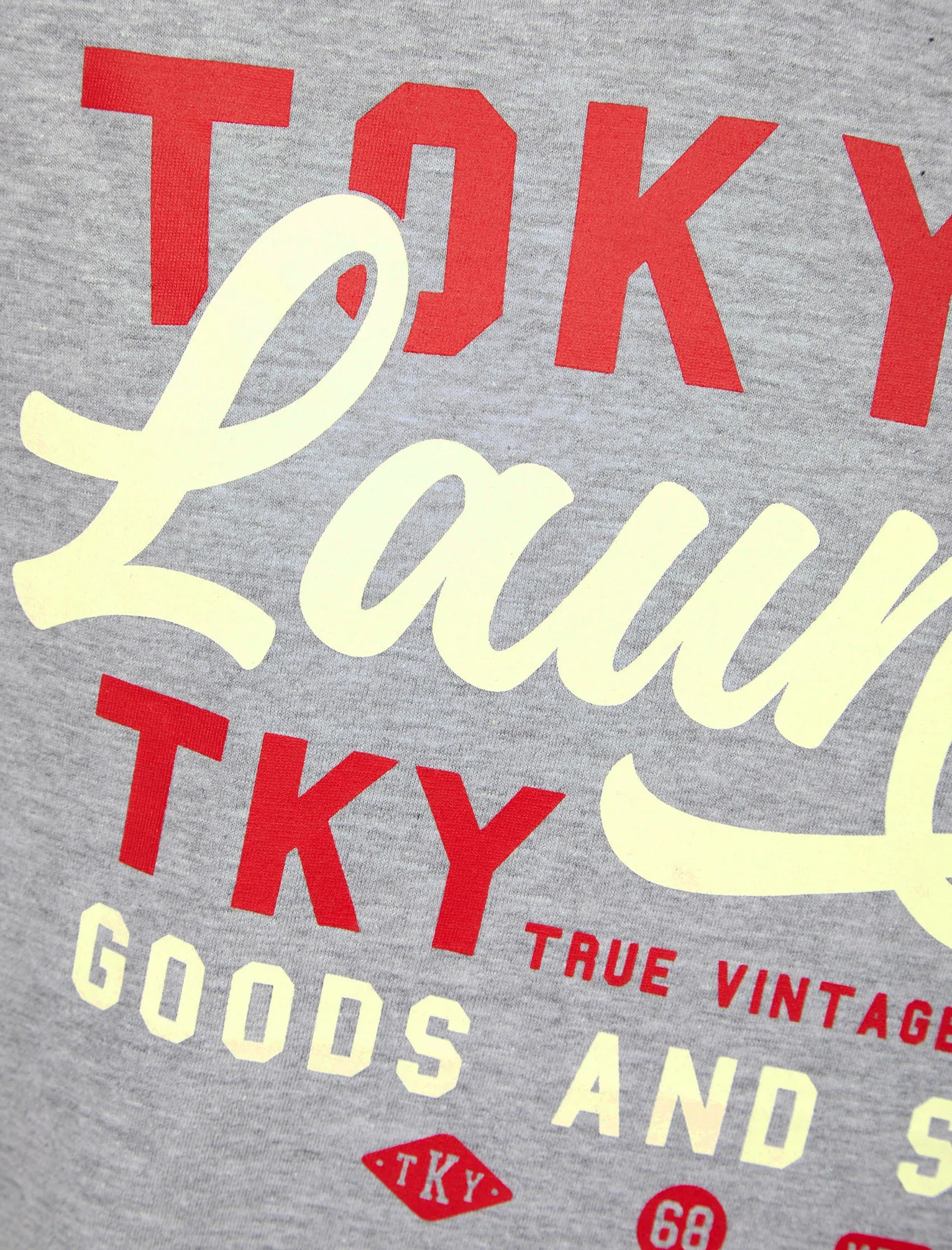 Catalyst Baseball Style Raglan Sleeve Crew Neck T-Shirt in Light Grey Marl - Tokyo Laundry