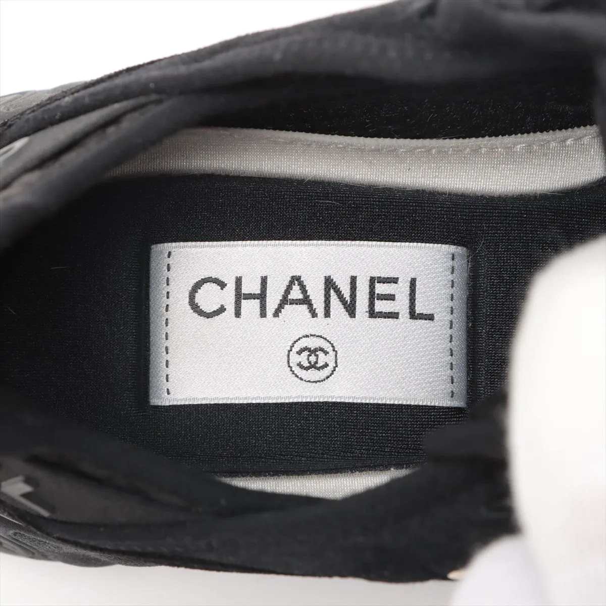Chanel Coco Fabric Trainers 35  Black G38501