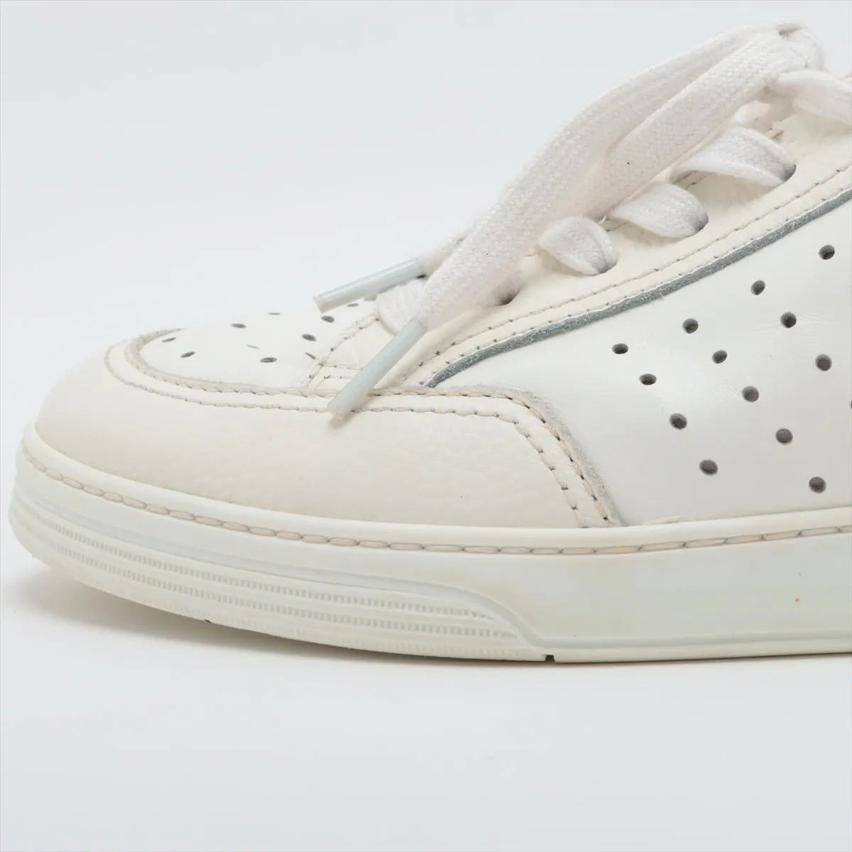 Chanel Coco Leather Trainers 38  White G38808