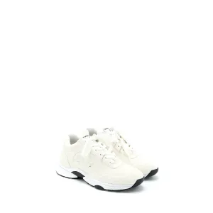 Chanel Size 37.5 22A Trainers Printed Suede Calfskin White