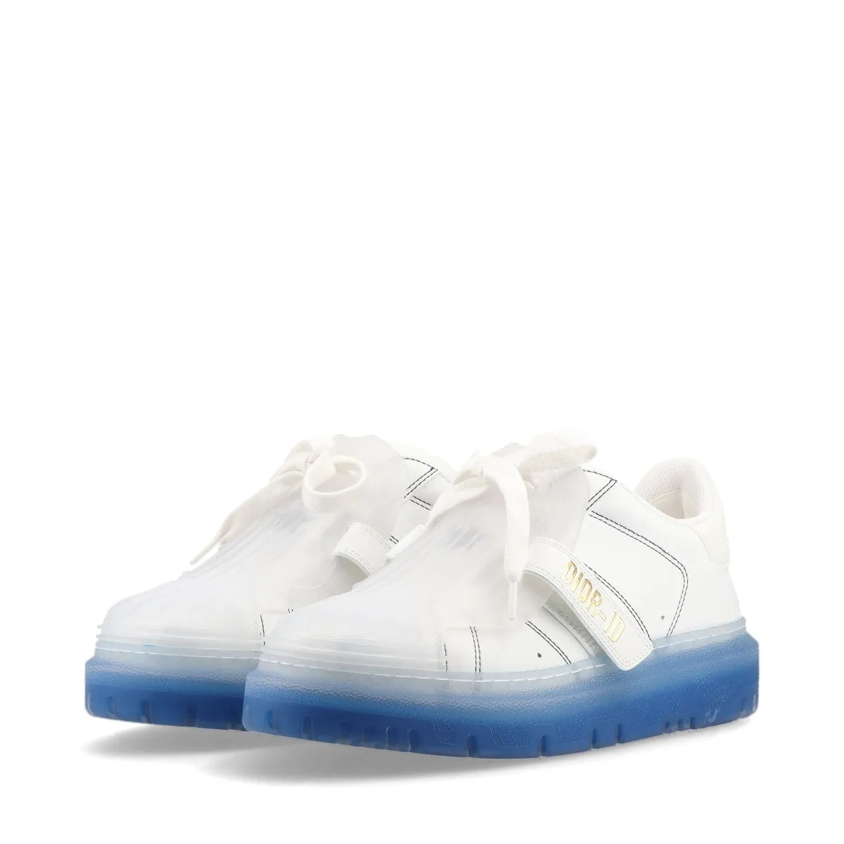 Chris Chandior DIOR-ID Leather  Laver Trainers 36.5  Blue × White Rement Rope  Bag