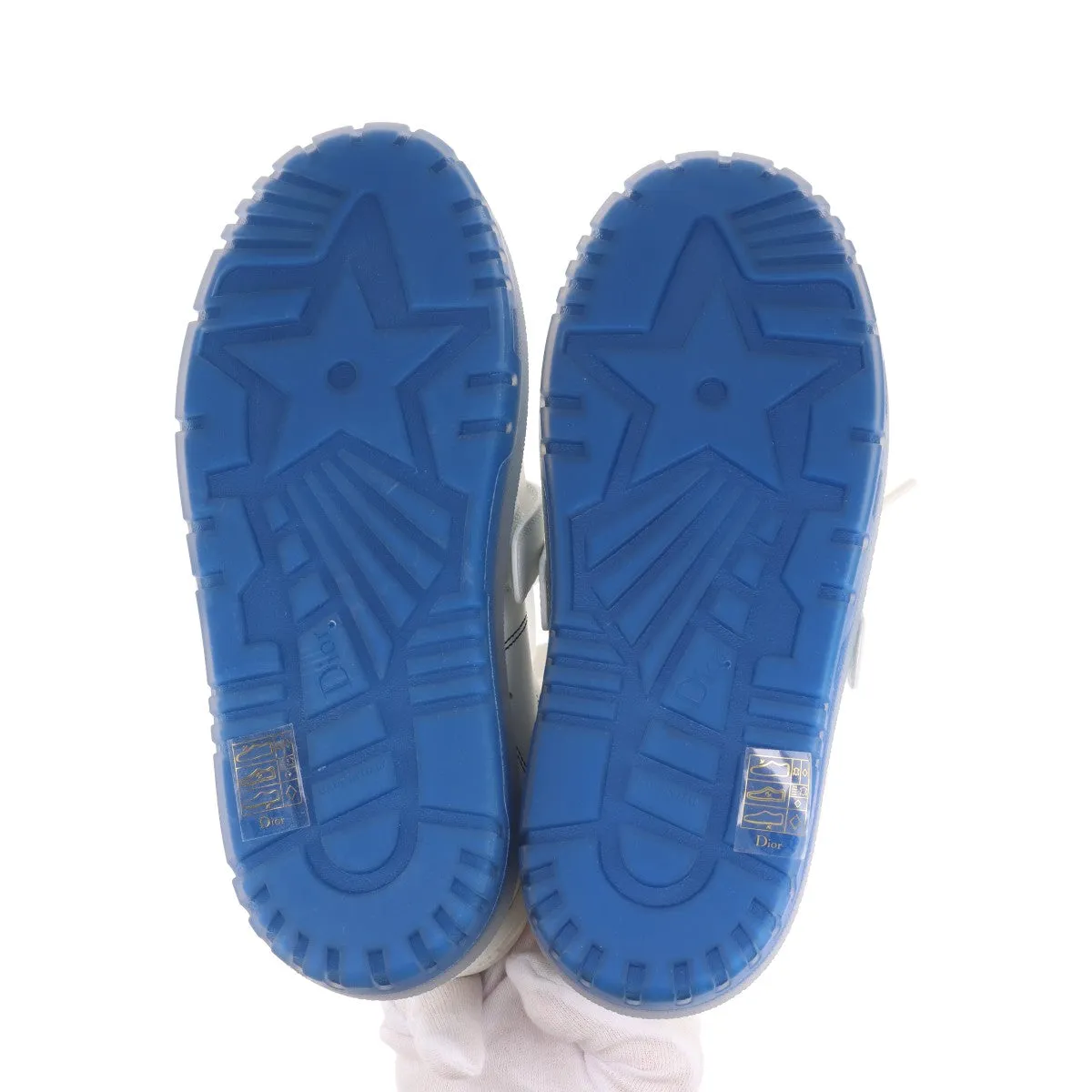 Chris Chandior DIOR-ID Leather  Laver Trainers 36.5  Blue × White Rement Rope  Bag
