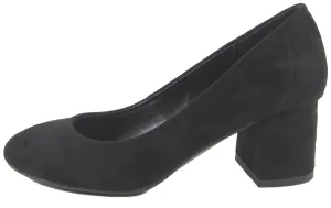 City Classified Women's Round Closed Toe Chunky Block Heel Pump