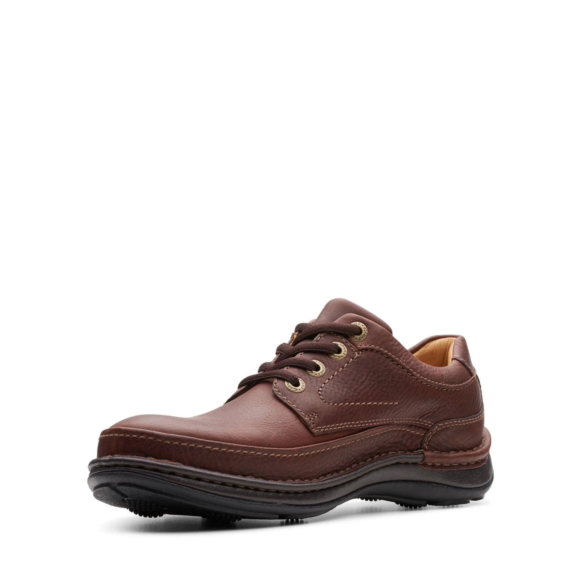 Clarks Mens Shoe Nature Three Mahogany Leather