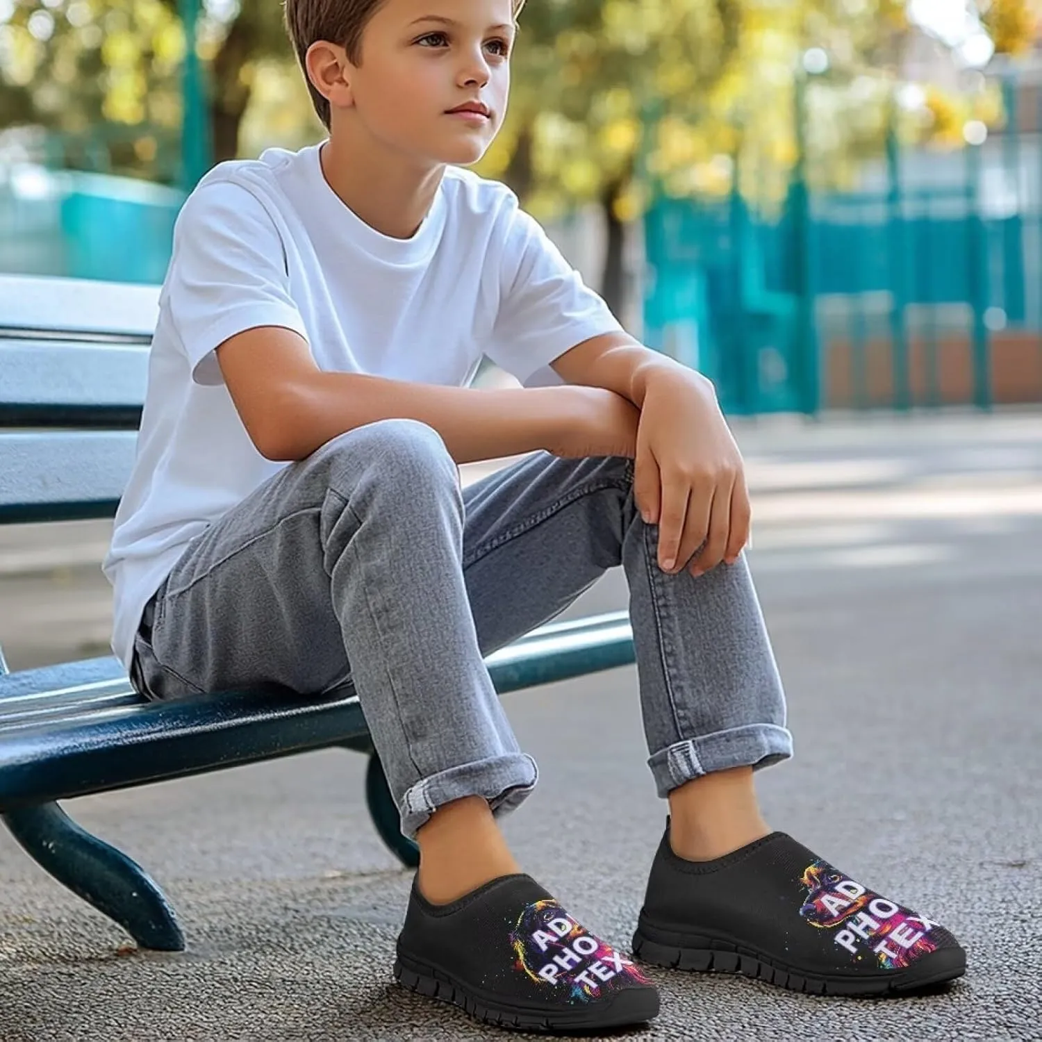 Custom Shoes Kids Slip On Sneakers Personalized Gift Boys Gym Shoes