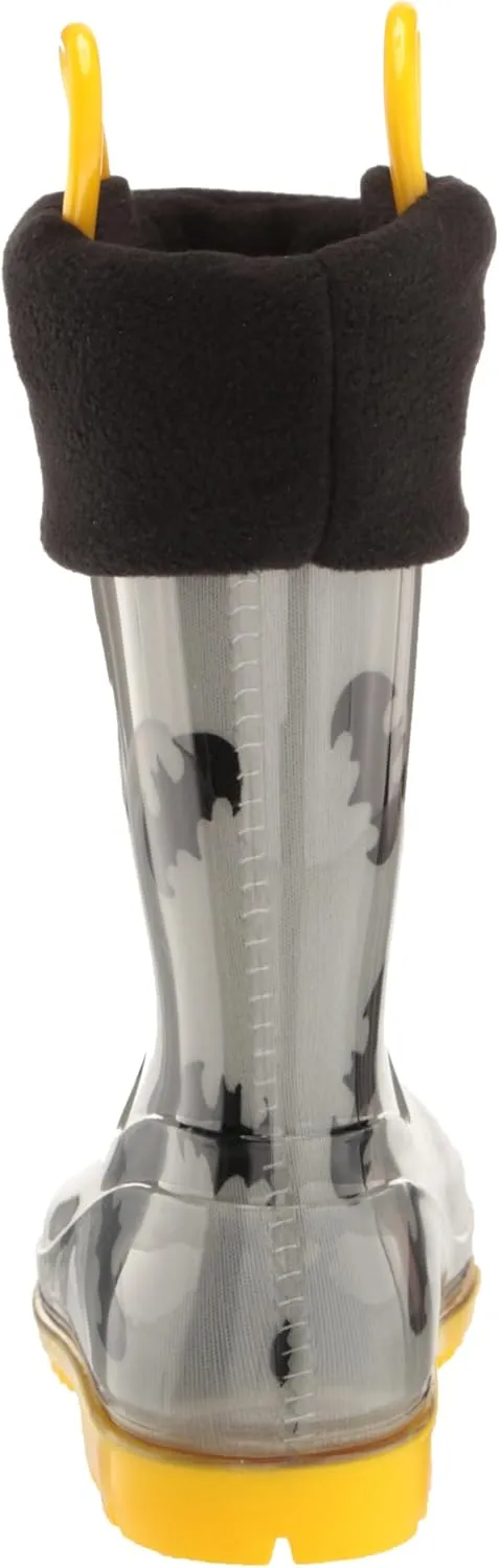 DC Comics Boy's Batman Kids Rain Boots with Soft Removable Liner Snow