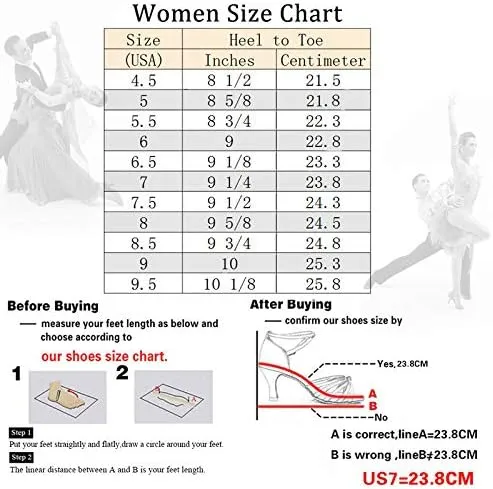 DKZSYIM Women's Latin Dance shoes Comfortable Salsa Performance practise Wedding Dance Sandals,Model QJW5017