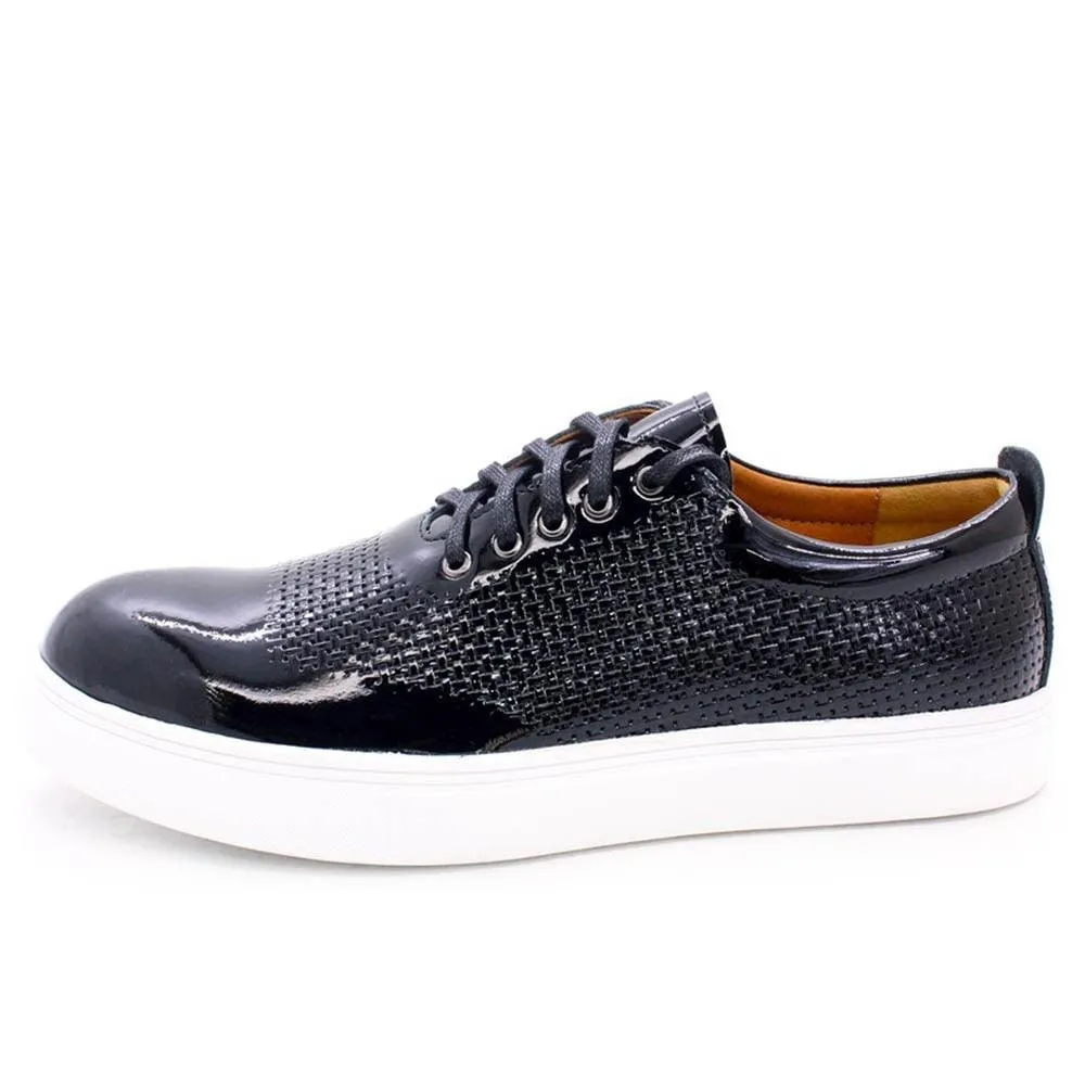 Dress Shoes -  Beckett Glossy Leather Sneakers
