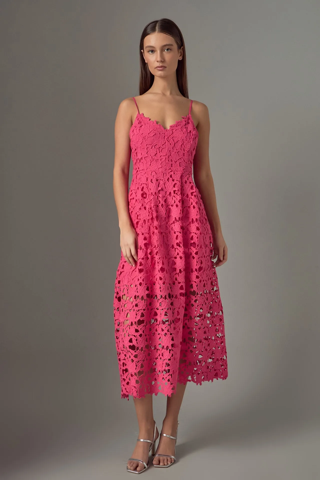 Endless Rose - Lace Midi Dress