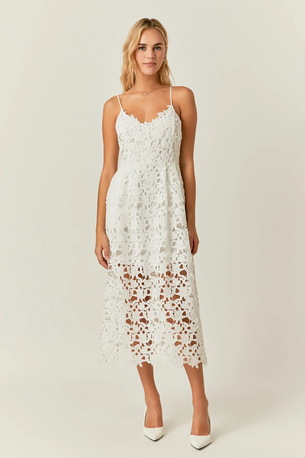 Endless Rose - Lace Midi Dress