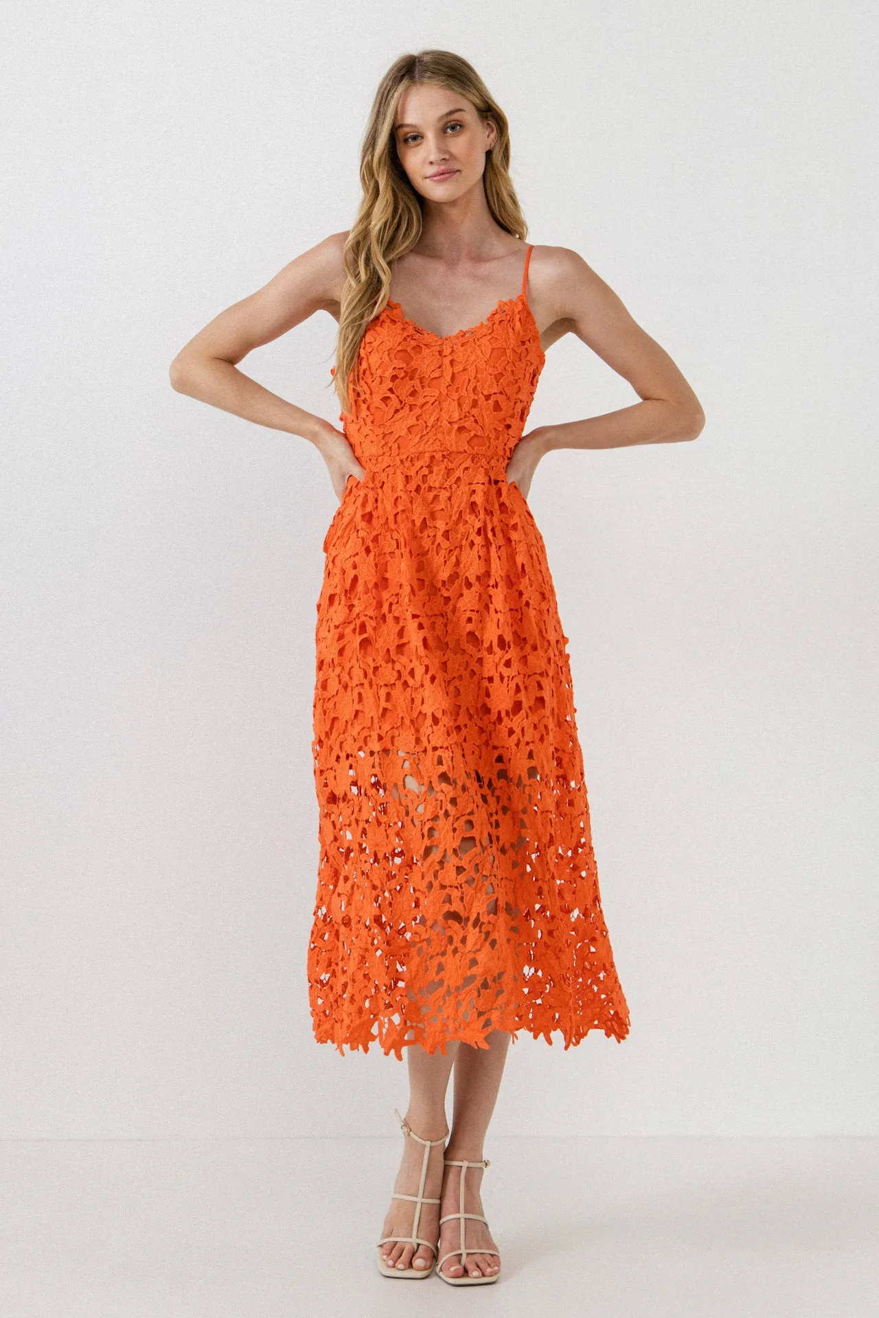Endless Rose - Lace Midi Dress