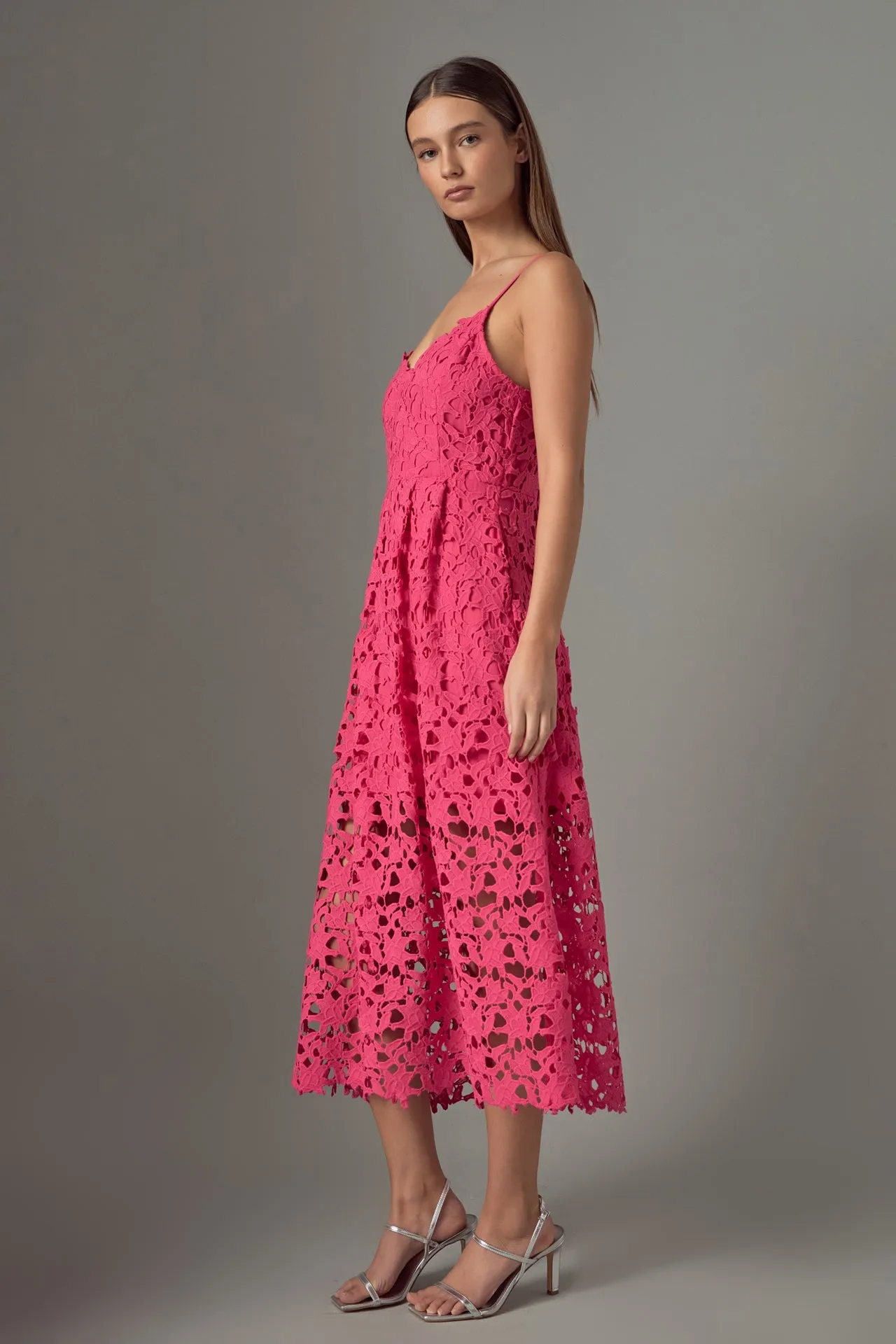 Endless Rose - Lace Midi Dress