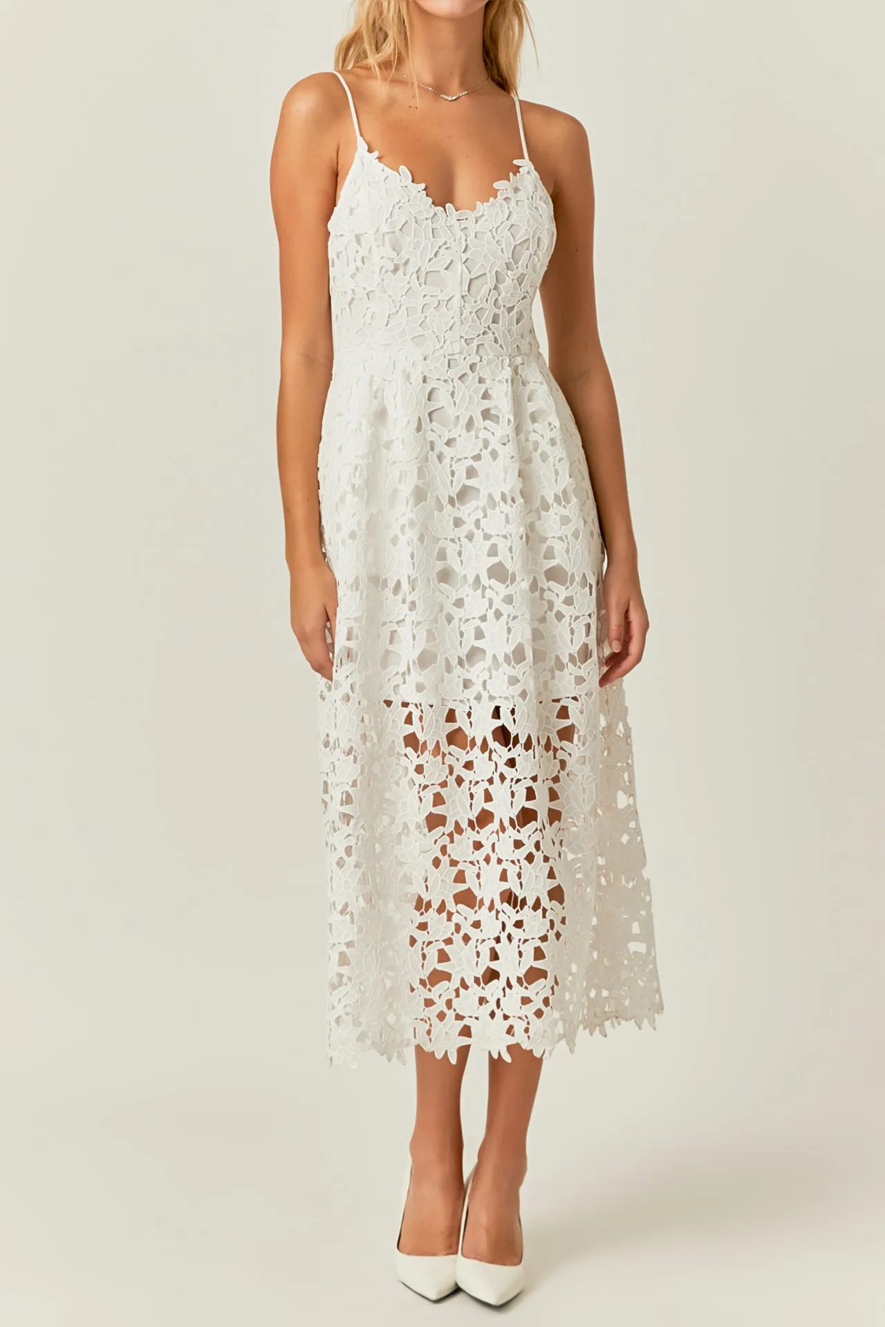 Endless Rose - Lace Midi Dress