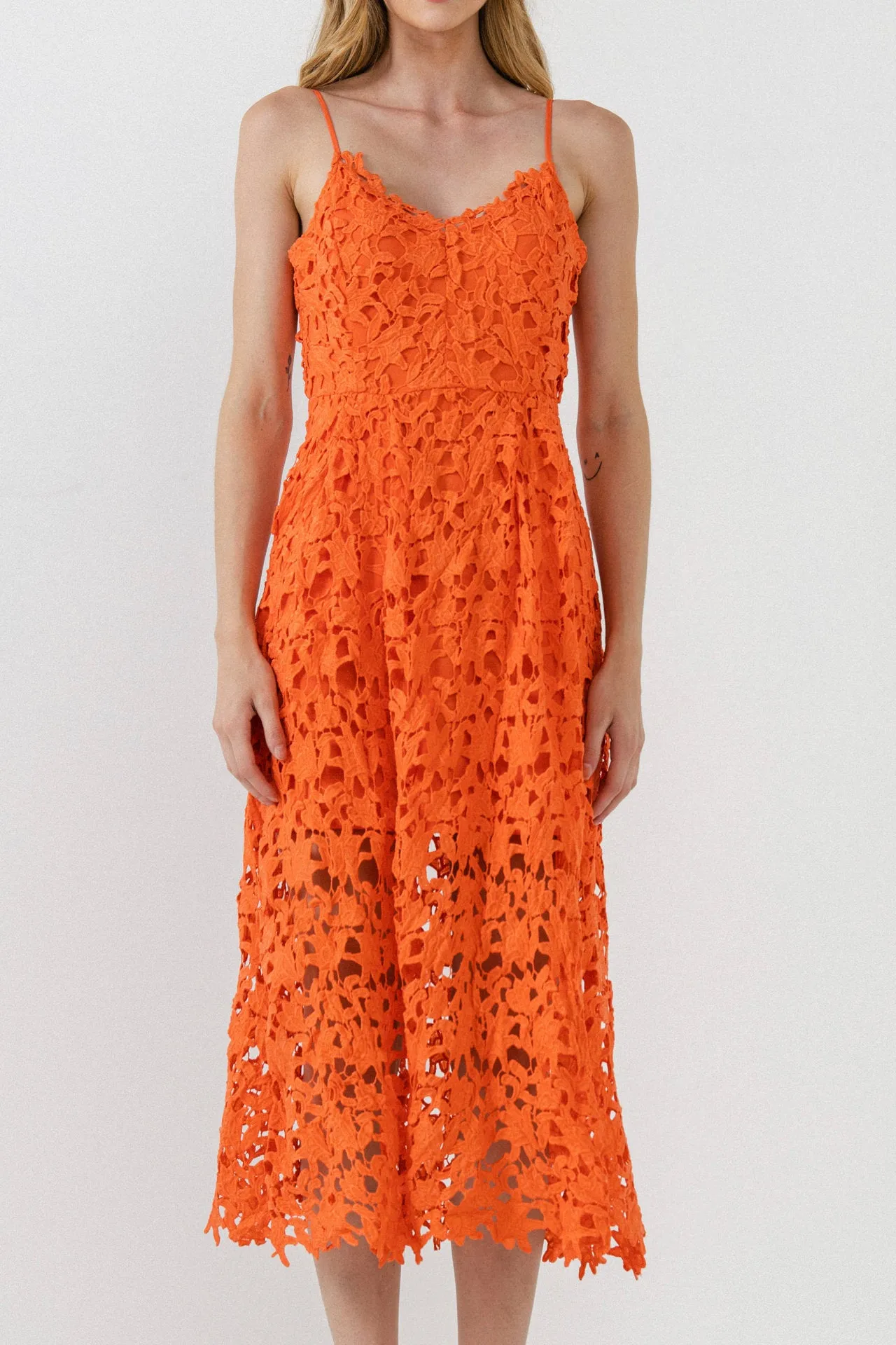Endless Rose - Lace Midi Dress