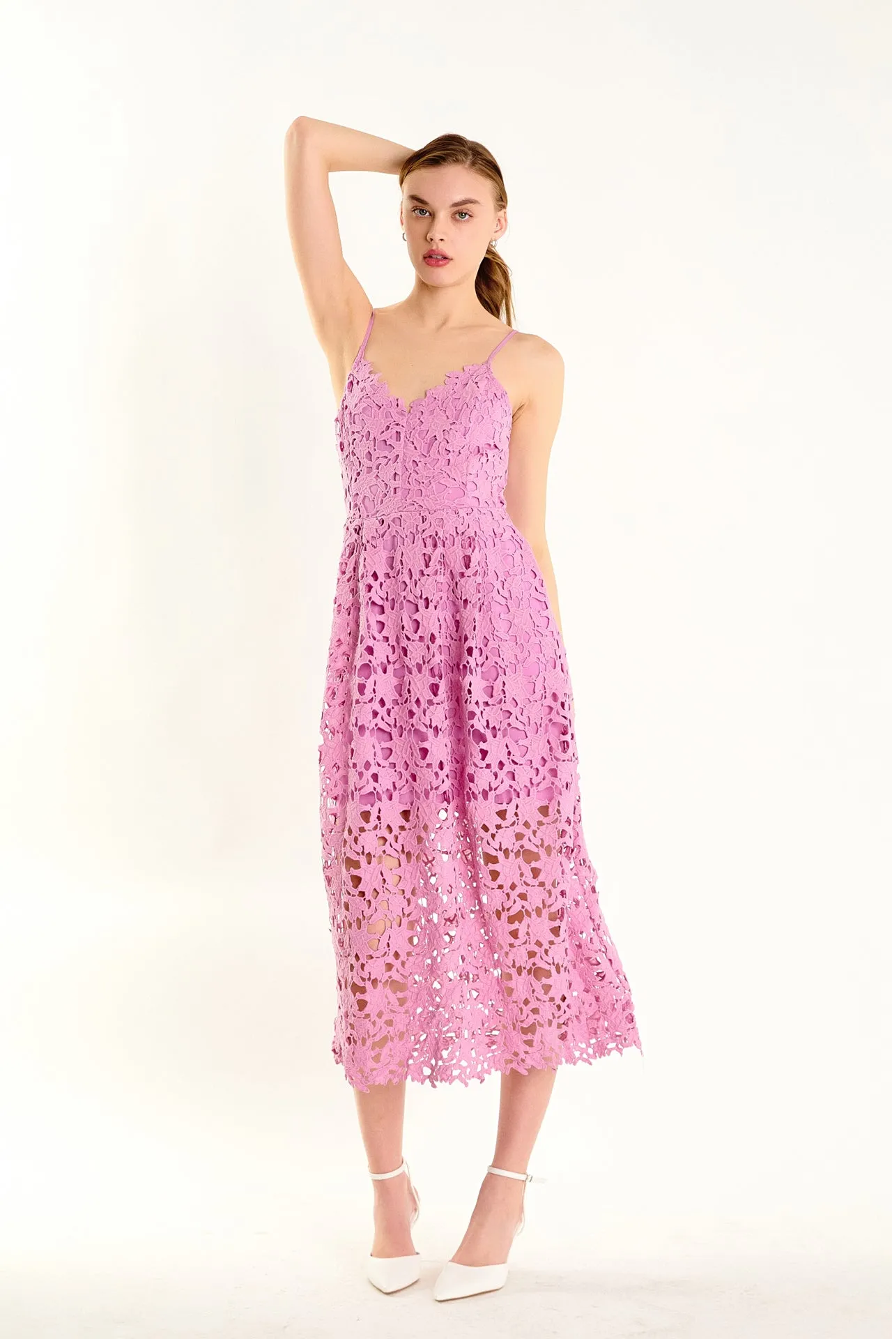 Endless Rose - Lace Midi Dress