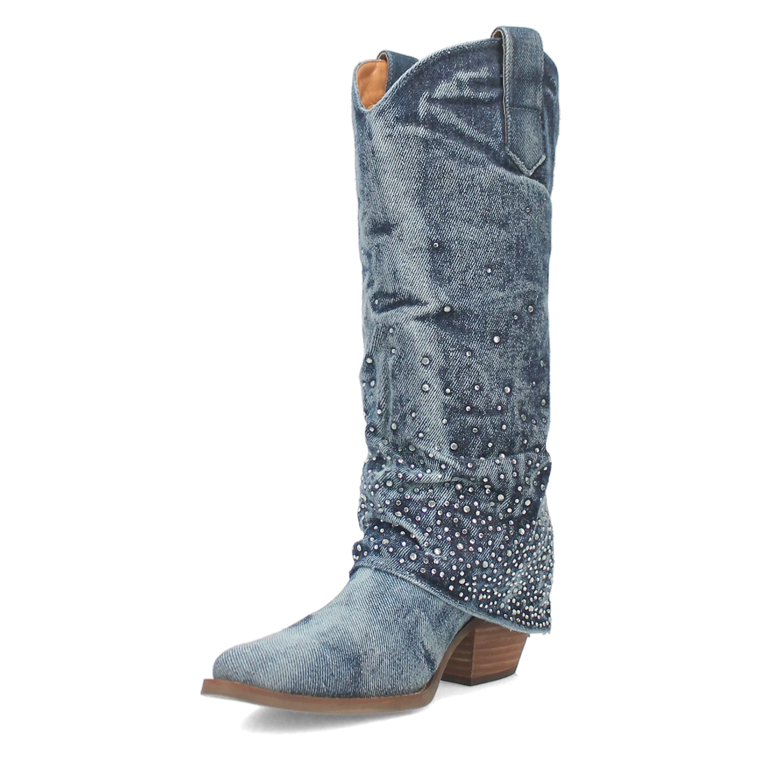 Eye Candy Denim & Rhinestone Boot (DS) ~ BACKORDER OCTOBER 2024